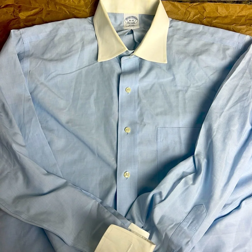 Brooks brothers dress shirt men’s Sz 16 neck - Picture 1 of 6